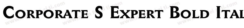 Corporate S Expert Bold Italic OsF字体转换